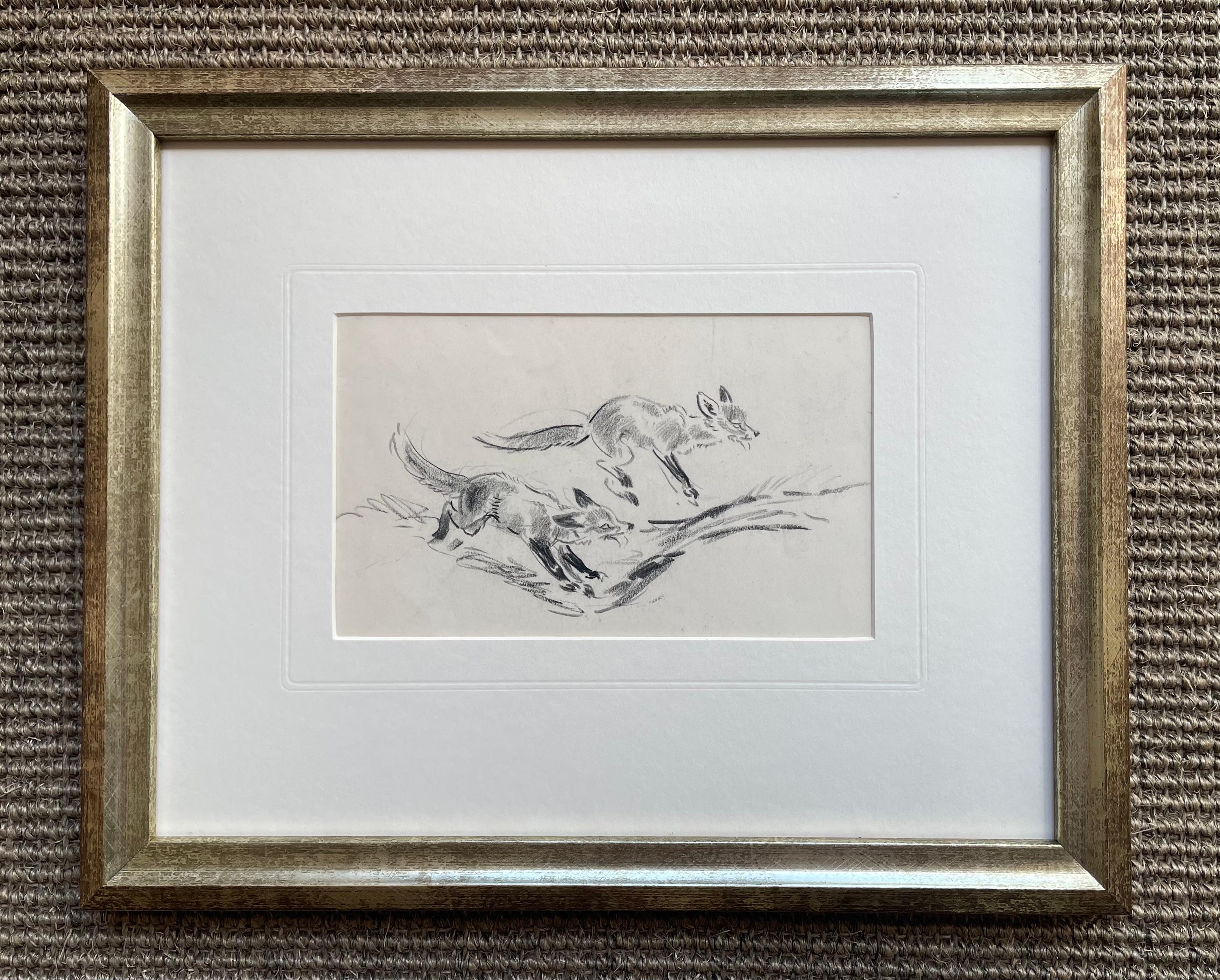 Cuccioli di volpe - Disegno di animali selvatici britannici del 20th Century di Eileen Soper 6