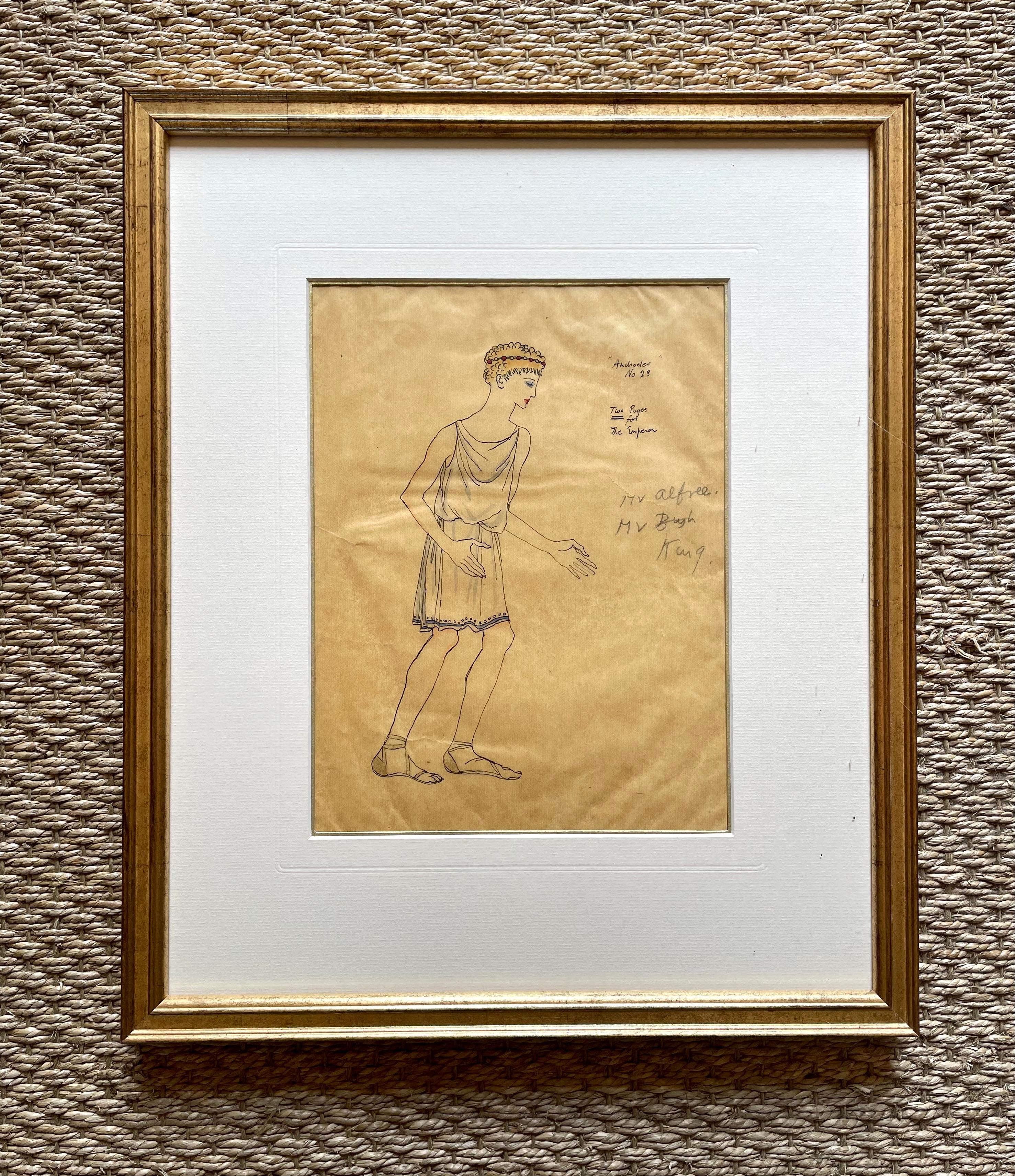 Costume Design for Androcles and the Lion -  Albert Rutherston, 1913 - Modern Art by Albert Rutherston, RWS