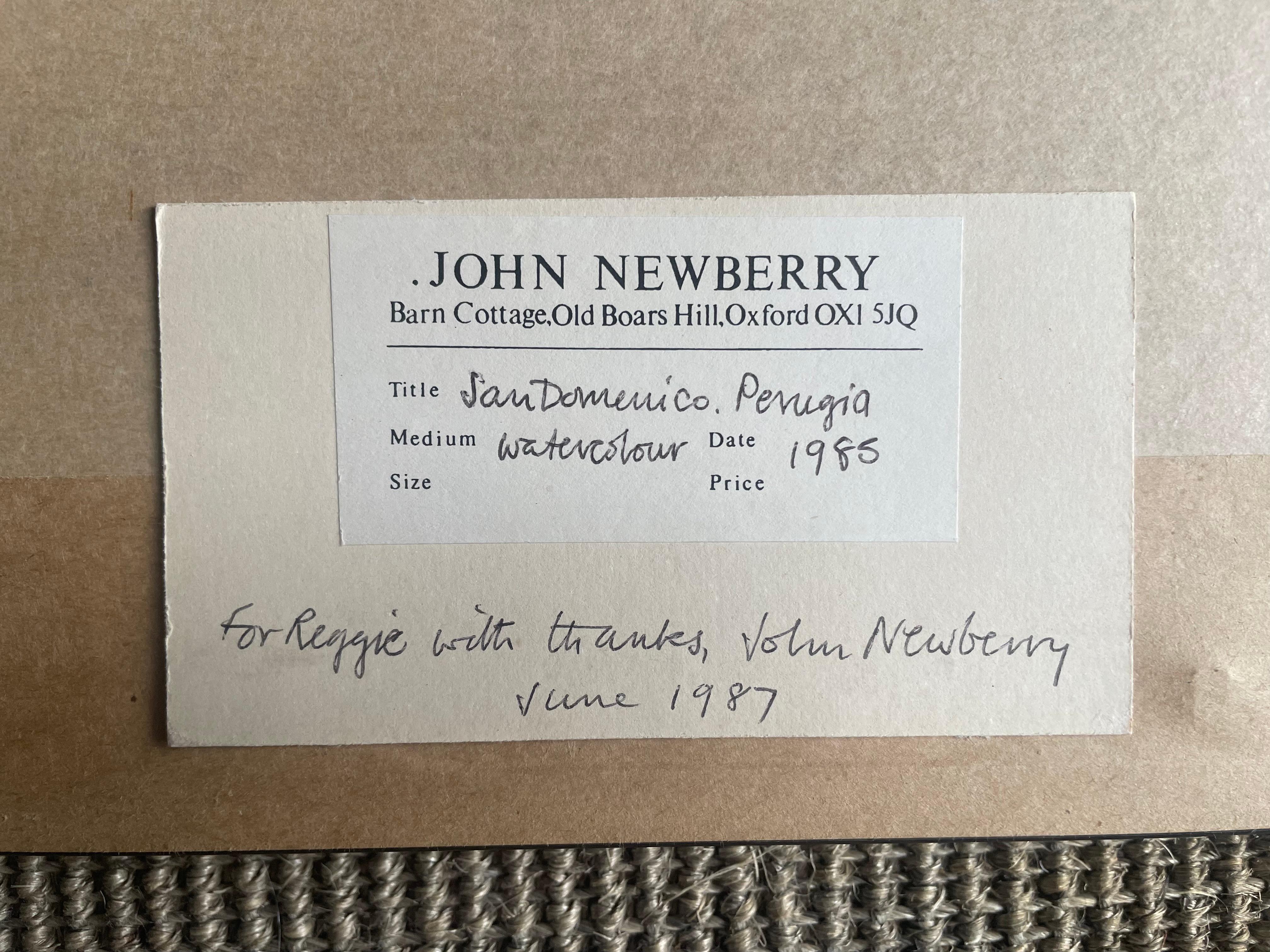 John Newberry - San Domenico, Perugia, acquerello britannico del XX secolo in vendita 3