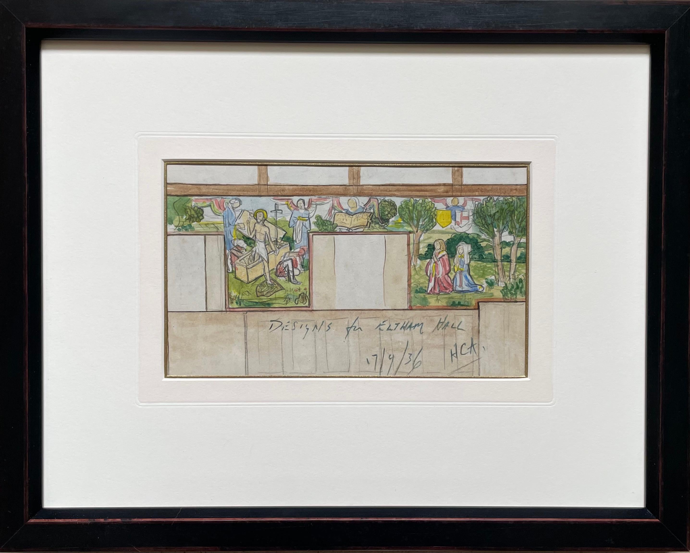 Harry Carleton Attwood - The Resurrection - Design for a Mural for Eltham Hall For Sale 3