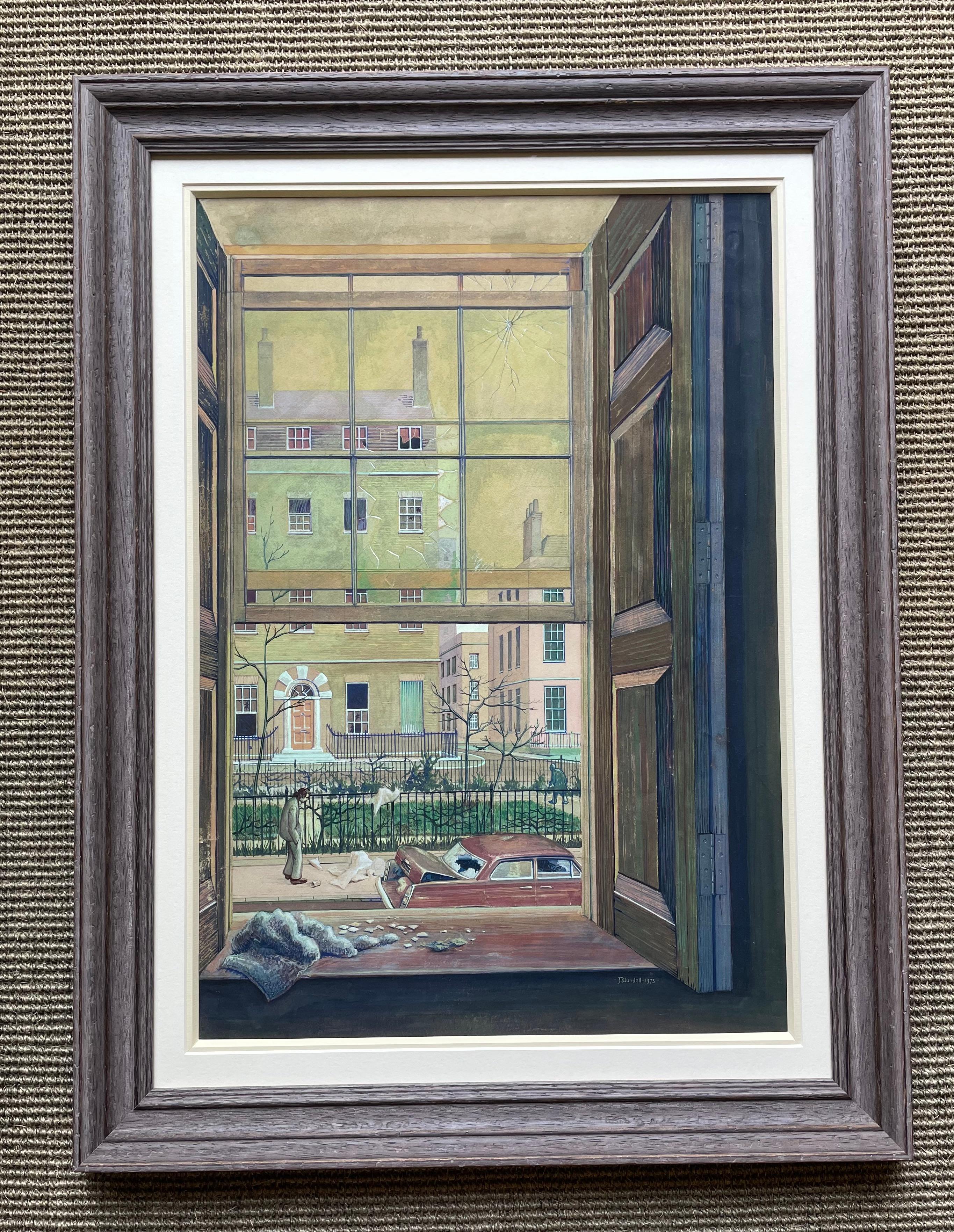 John Blundell - After the Riot - Aquarelle britannique du 20e siècle en vente 3