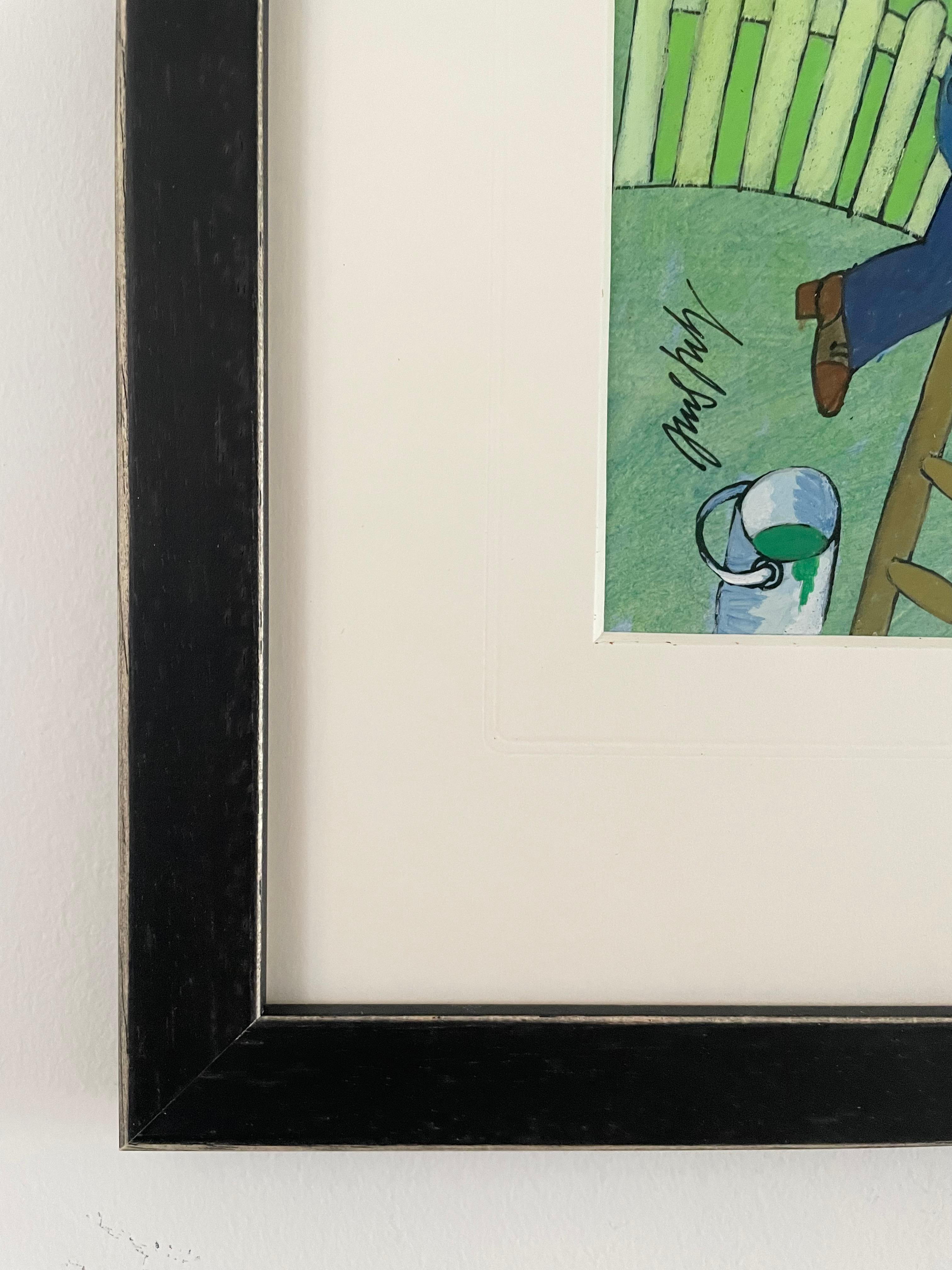 ANDRE AMSTUTZ
(1925-2015)

Se fondre dans le paysage

Signé l.l.
Huile sur carton
Encadré

29,5 par 23 cm, 11 ½  par 9 in.
(format du cadre 45,5 x 38 cm, 18 x 15 in.)

Reproduit :
Guinness Time, printemps 1972 (couverture)

Andre Norman Amstutz est
