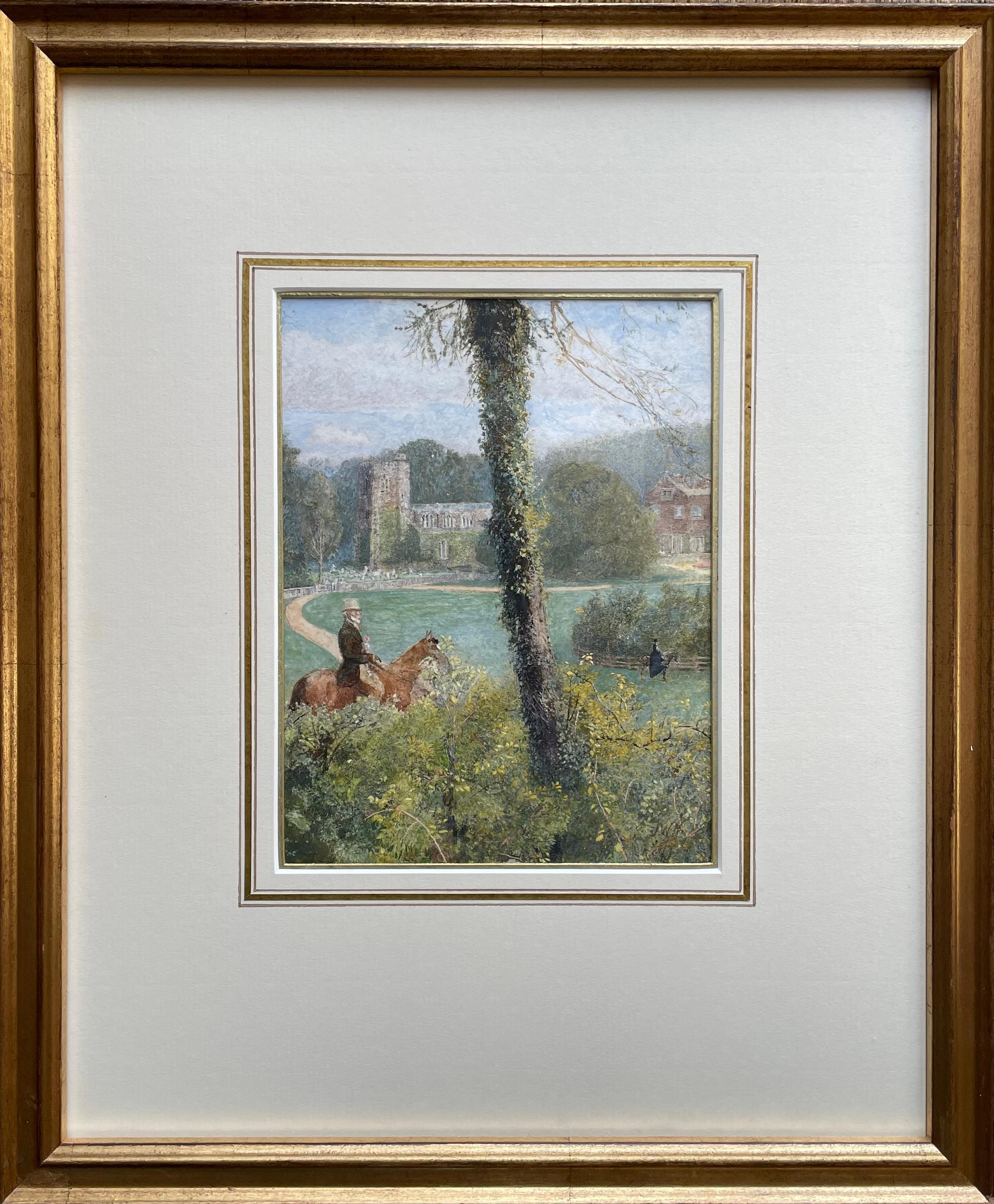 John William North - 19th Century British Watercolour - Courtship For Sale 1