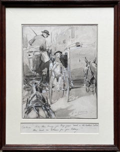 George Denholm Armour - Illustration à l'aquarelle britannique de la fin du XIXe siècle