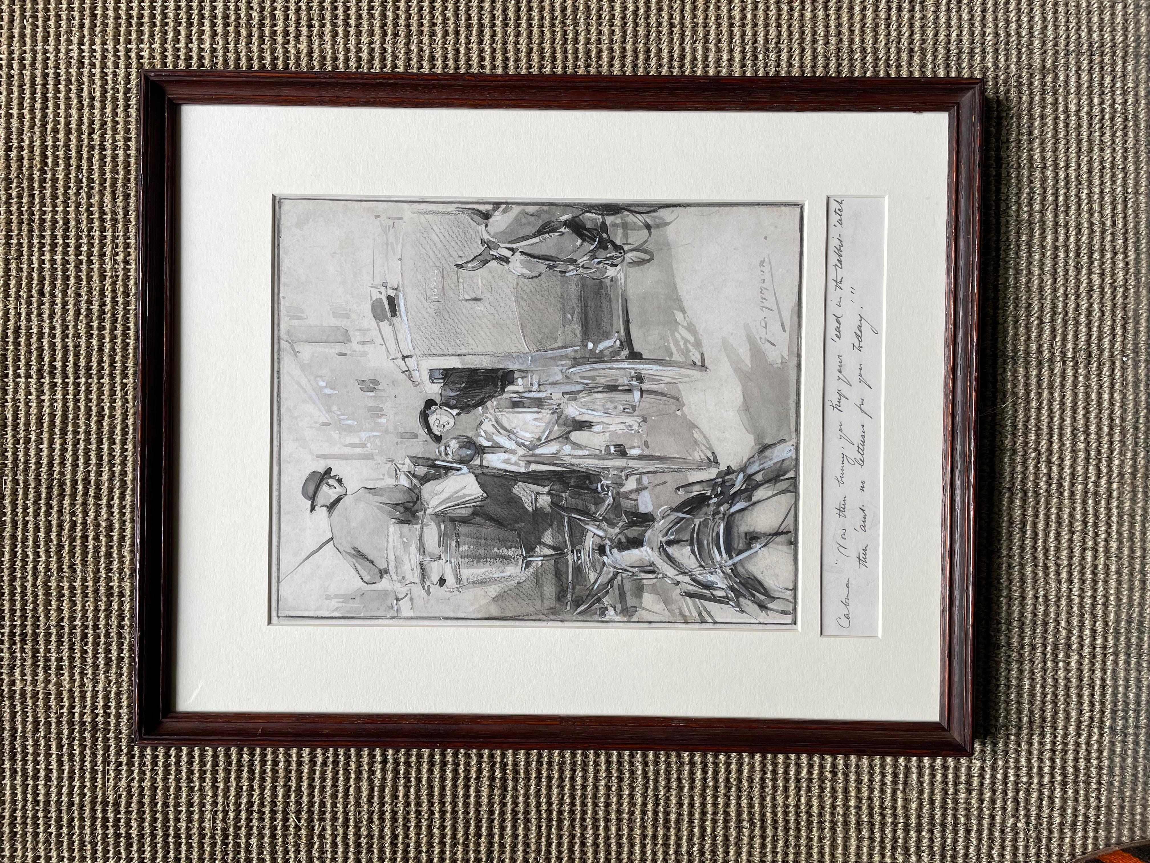 George Denholm Armour - Ilustración en acuarela británica de finales del siglo XIX en venta 2