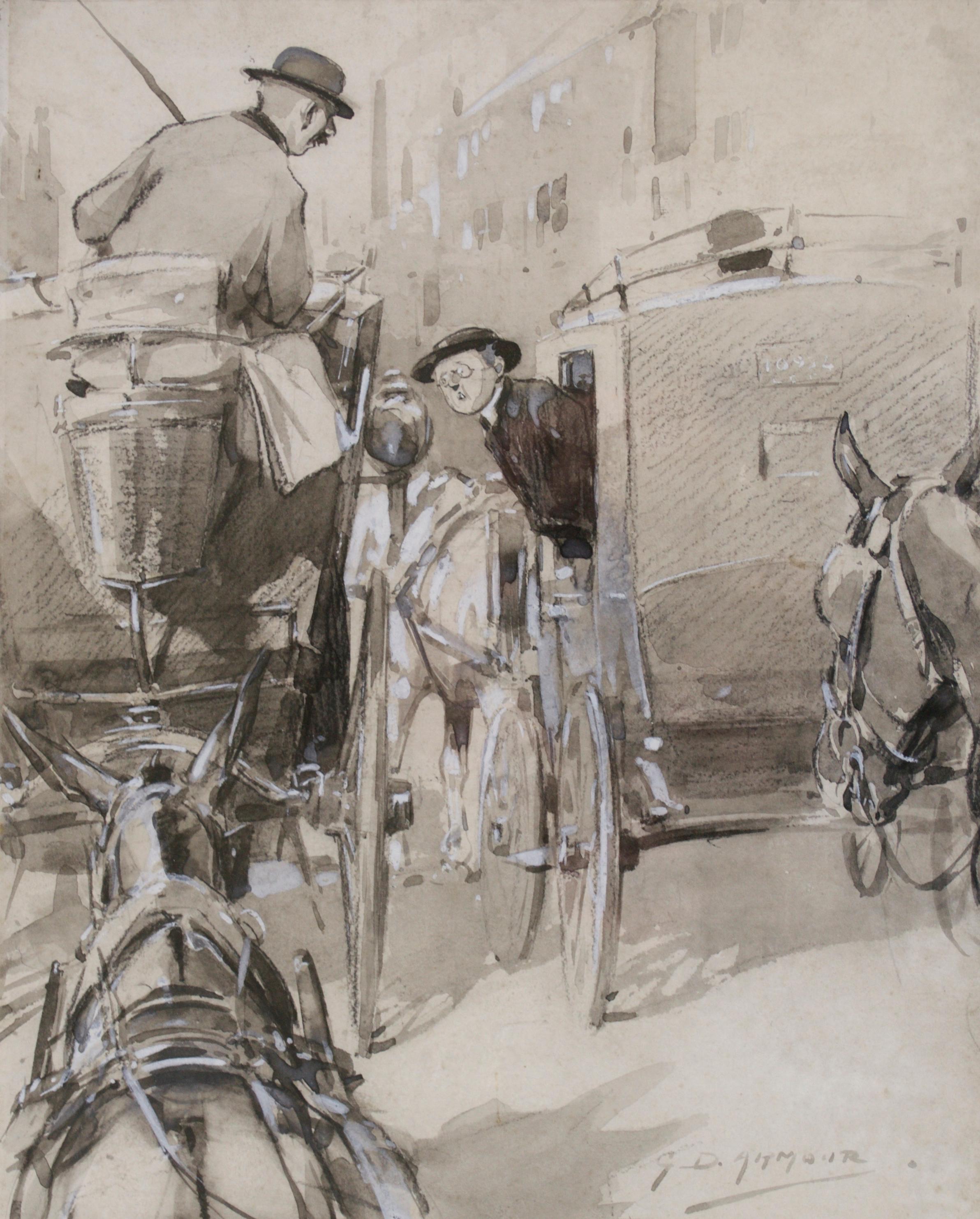 George Denholm Armour - Ilustración en acuarela británica de finales del siglo XIX en venta 3