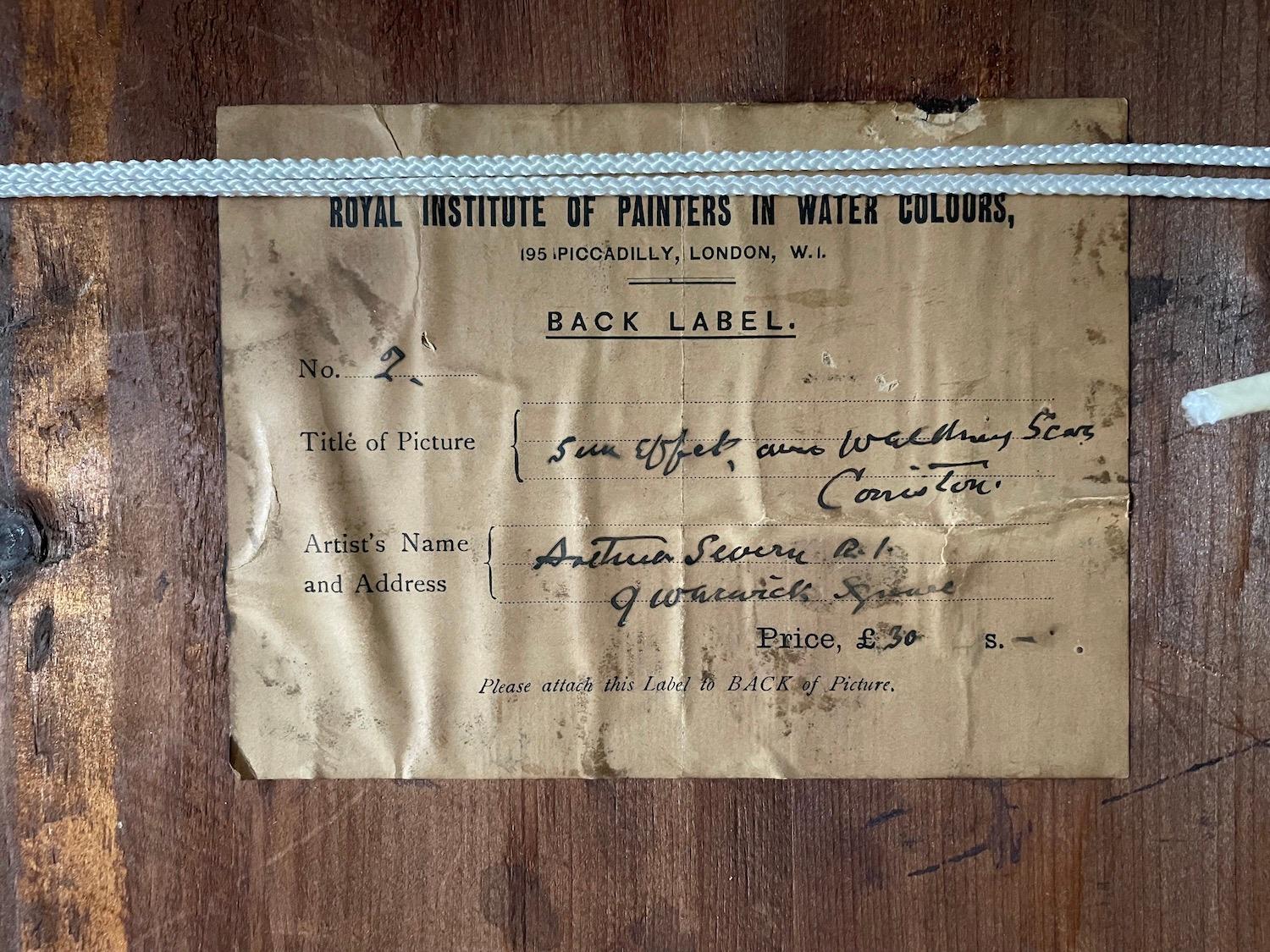 Arthur Severn - Walna Scar - Acuarela de paisaje británico del siglo XIX en venta 1