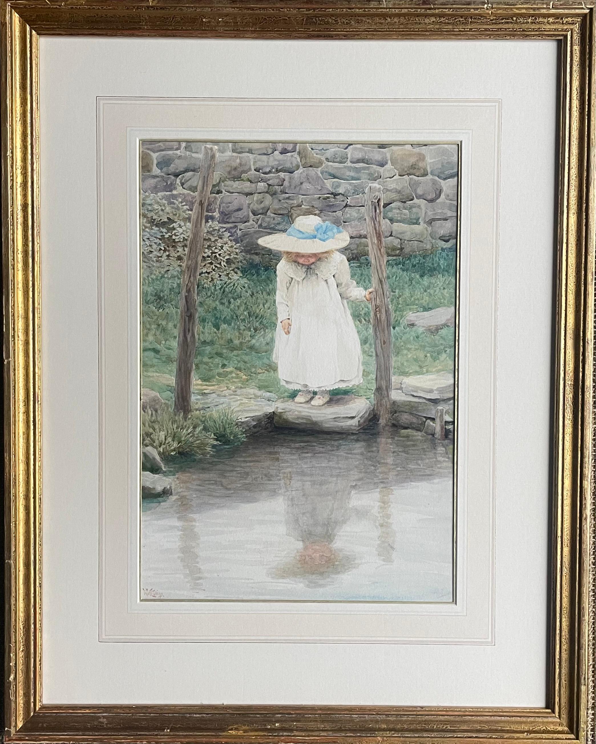 William Wiehe Collins Figurative Art - Wiliam Wiehe Collins - "That
s Me!" - Victorian British Watercolour