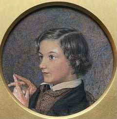 John Brett, ARA - Pre-Raphaelite watercolour portrait of William Alfred Foster