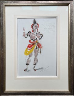 Oliver Messel - Costume Design for a Reveller for the opera Samson