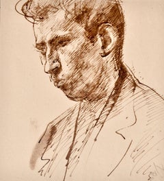 John Sergeant - Portrait of a Young Man - 20th Century British Drawing