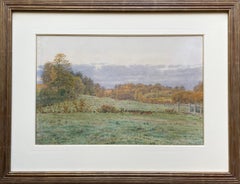 A Little Wooded Valley in Surrey - Pre-Raphaelite landscape by G P Boyce