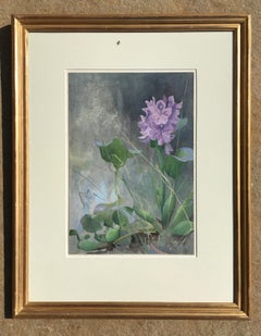 Water Hyacinth - Early 20th Century Botanical watercolour of by Arthur Wardle
