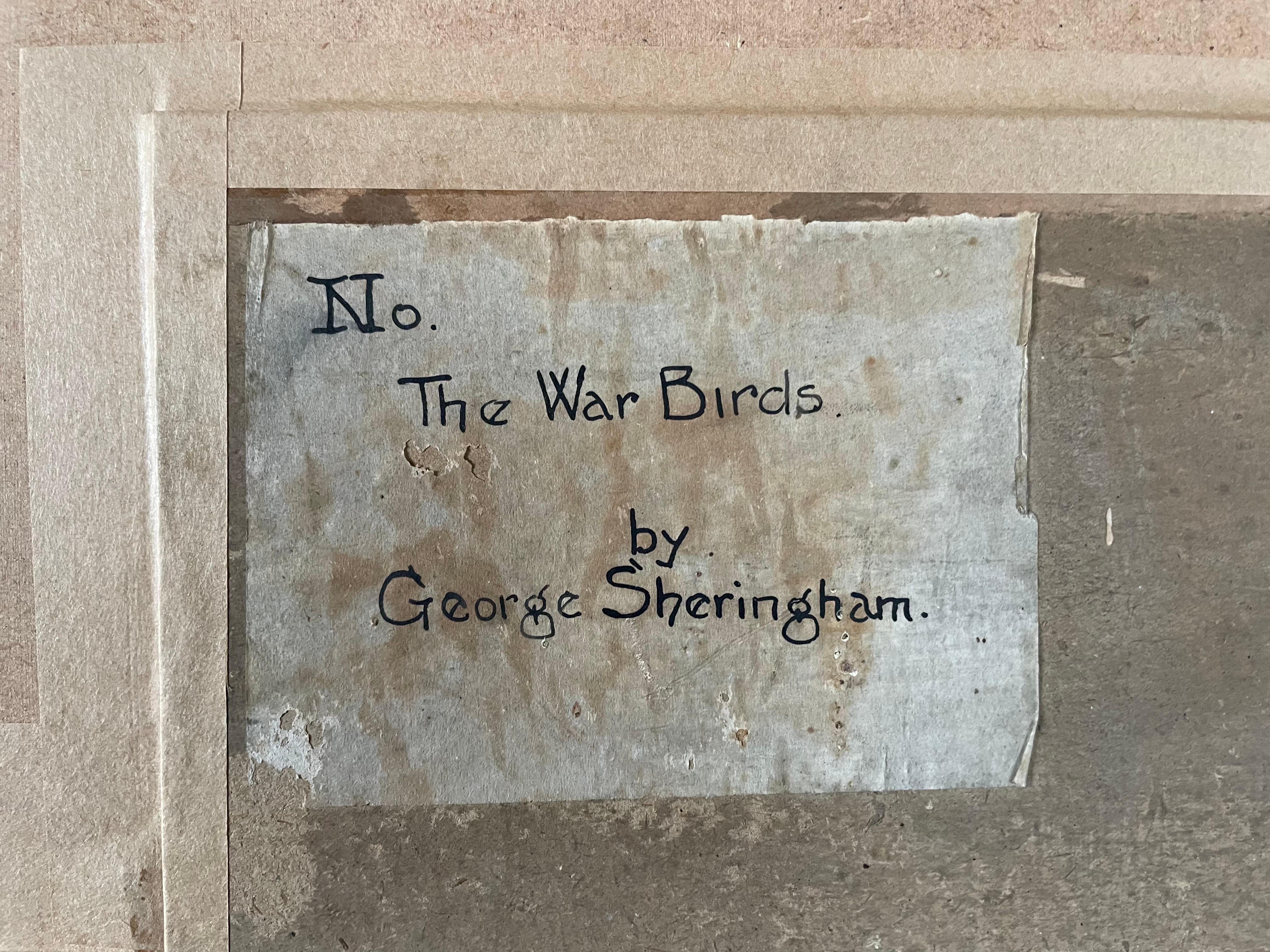 War Birds - 1920s British watercolour on silk by George Sheringham For Sale 5