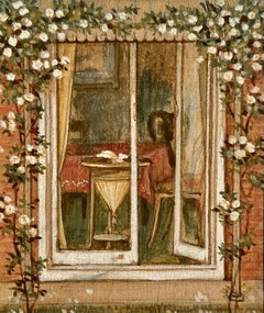Antique The Open Window - 19th Century British Children's Book illustration by Sowerby
