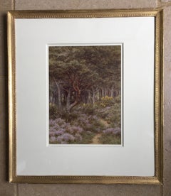 Woodland Path - British 19th Century landscape watercolour by Helen Allingham