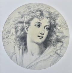 Spring - Chalk design drawing for a Minton plaque by Herbert Wilson Foster