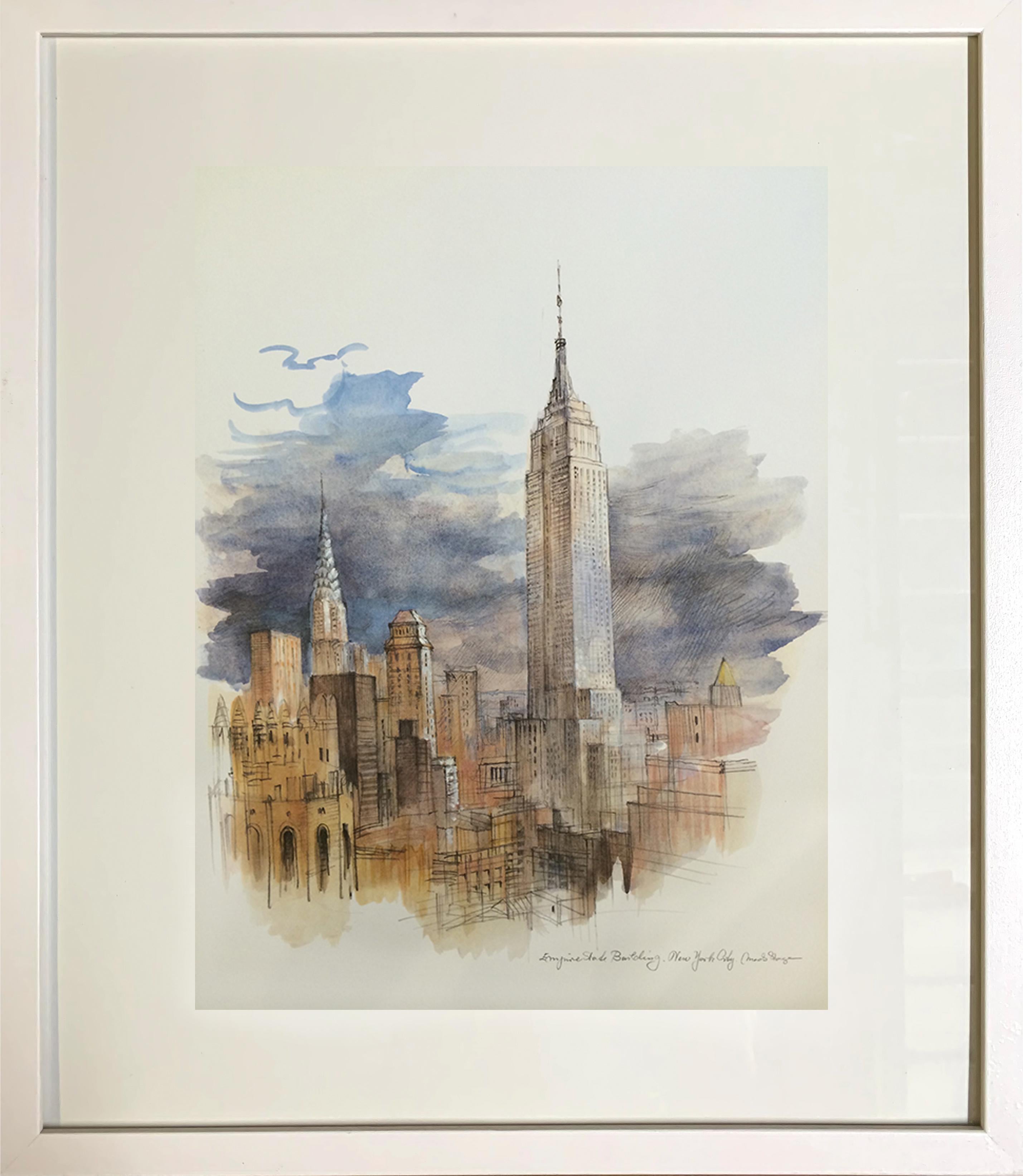 ベルナール・ビュッフェ,NEW YORK-Empire State Buildi - 絵画/タペストリ