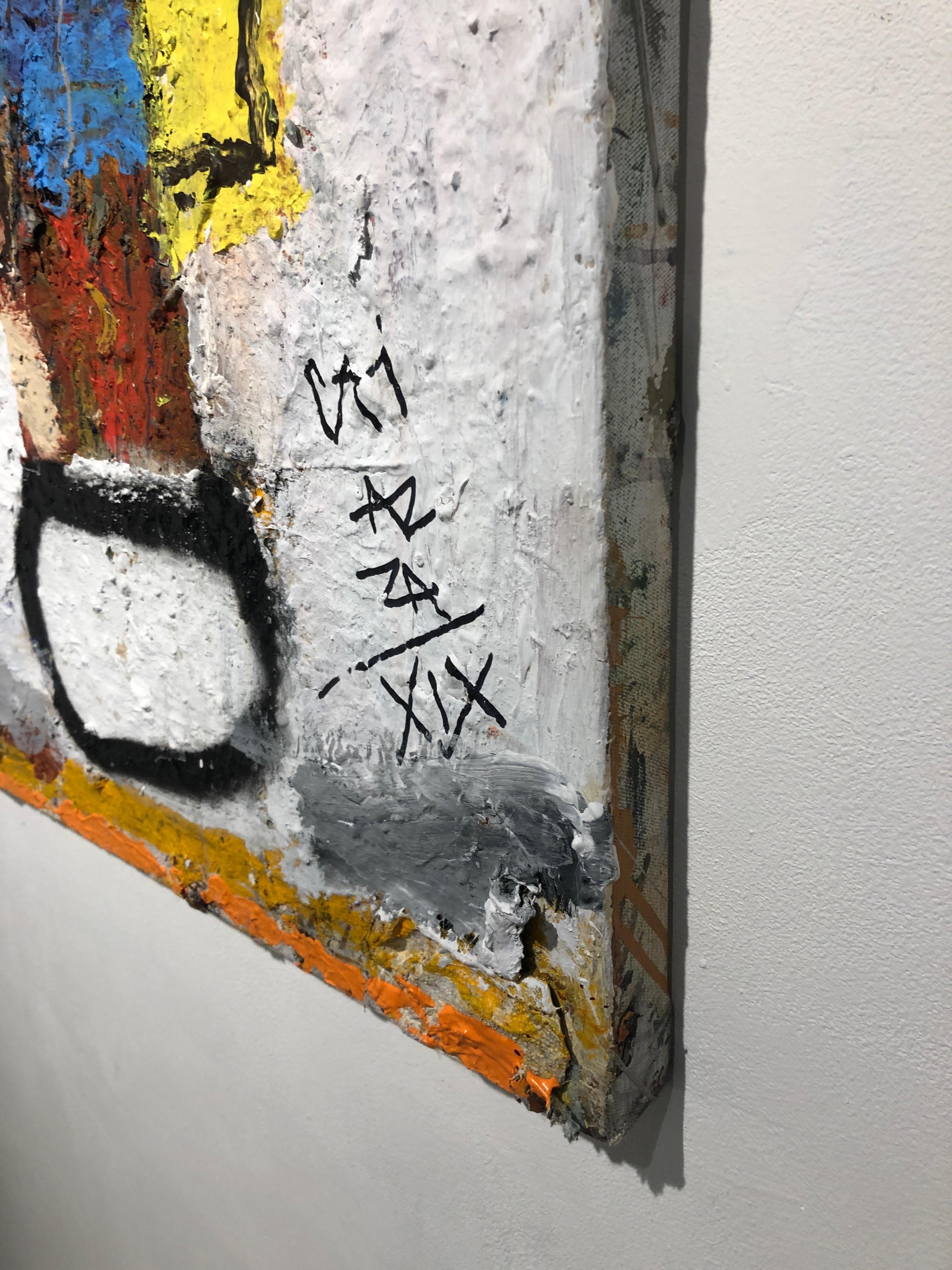 Mein persönlicher Jesus (Grau), Figurative Painting, von Alejandro Caiazza