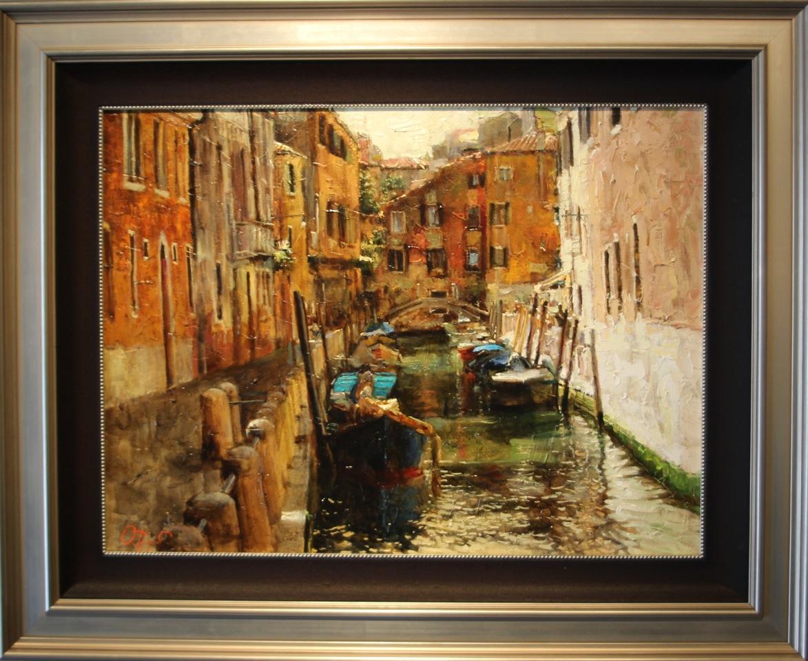 Oleg Trofimow. „Sommer in Venedig“. Impressionistisches Original-Ölgemälde von Venedig, Original – Painting von Oleg Trofimov