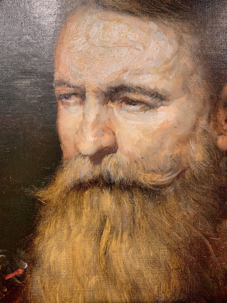Andrey Kartashov Original Oil on Canvas Portrait Man Face Old Admiral