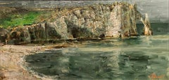 Oleg Trofimov. "Etretat" Original Impressionist French Landscape Oil Painting. 