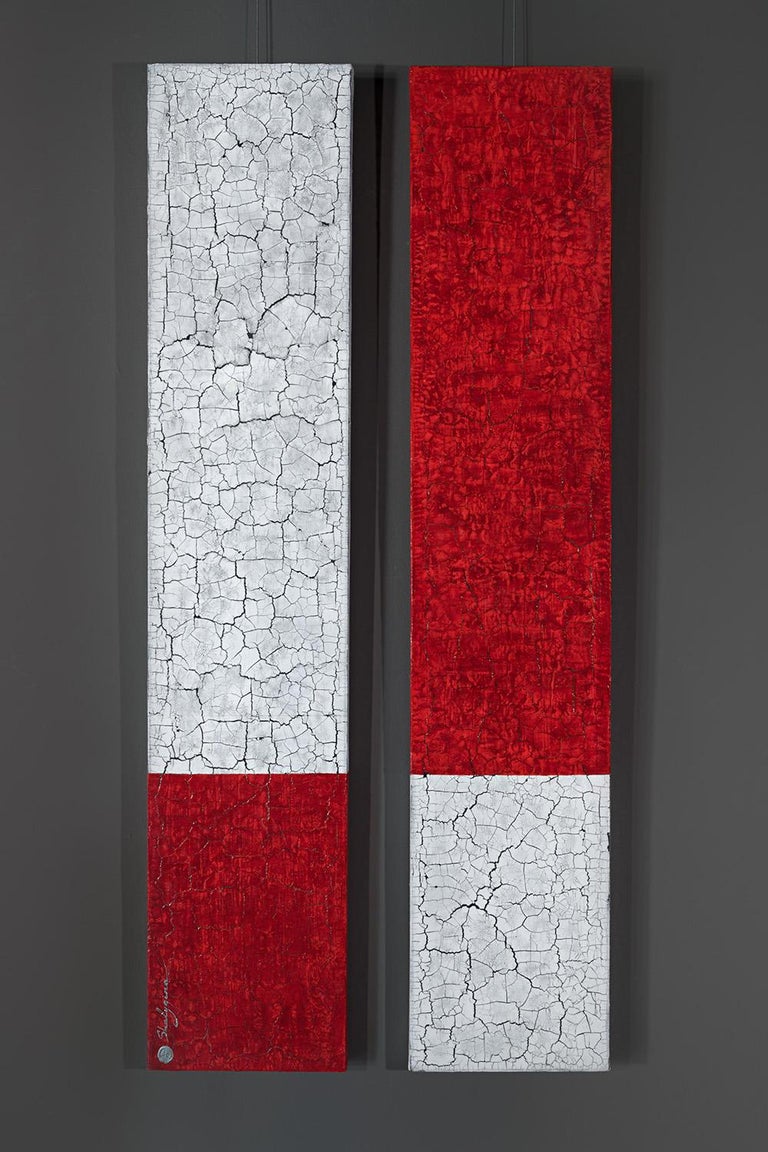 Svetlana Shalygina White Red Grey Original Minimalist Modern