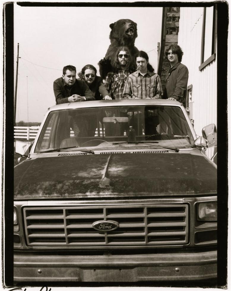 Sam Erickson Black and White Photograph - My Morning Jacket, Shelbyville, KY, 2003