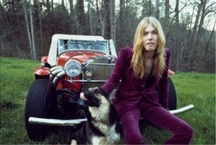 Vintage Gregg Allman with his dog, 1975