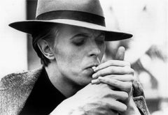 David Bowie on set, The Man Who Fell to Earth, 1975