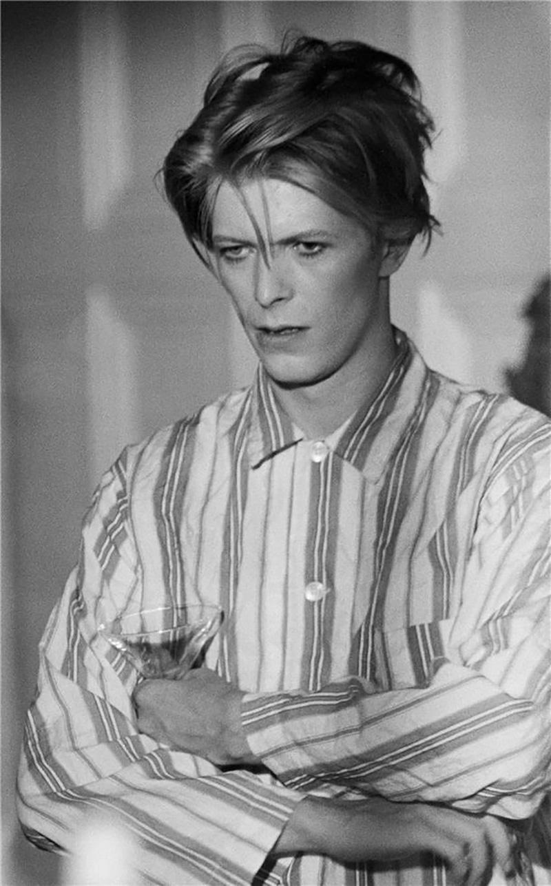 Geoff MacCormack Black and White Photograph - David Bowie, Fenton Lake, New Mexico, 1975