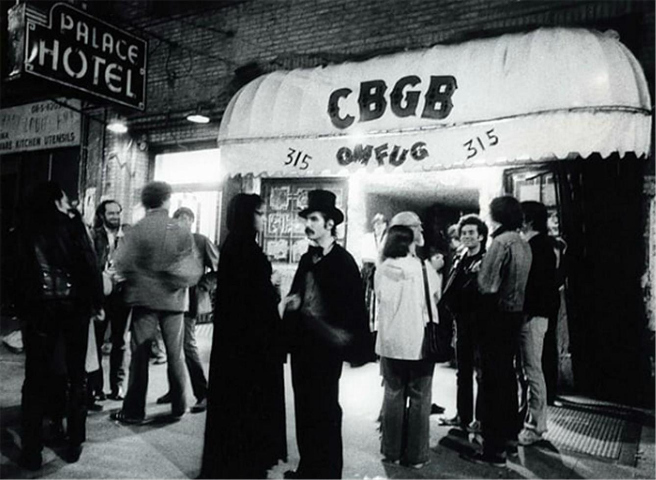 David Godlis Black and White Photograph - CBGB Halloween, Bowery, NYC, 1978