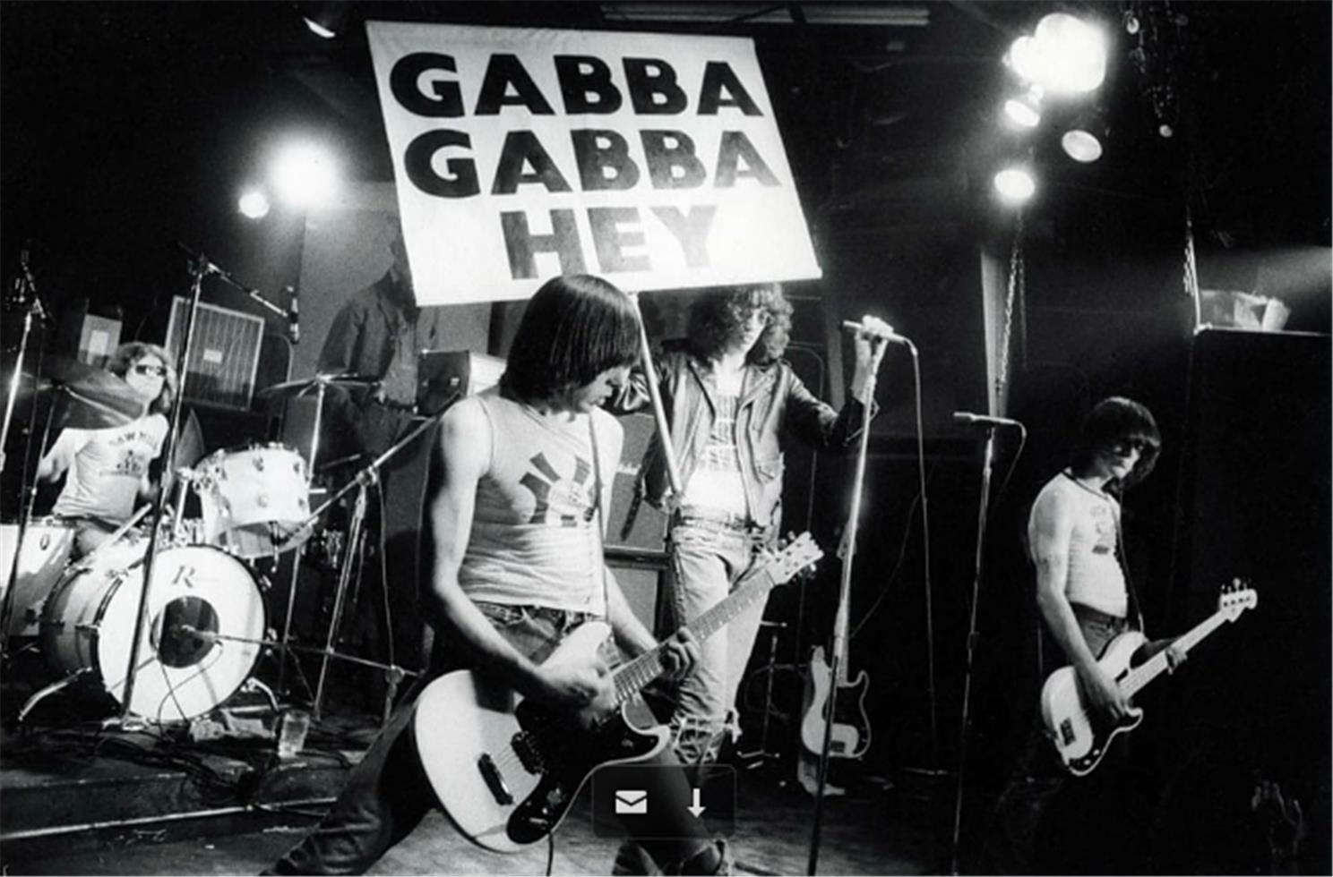 David Godlis Black and White Photograph - Ramones, CBGB, NYC, 1977