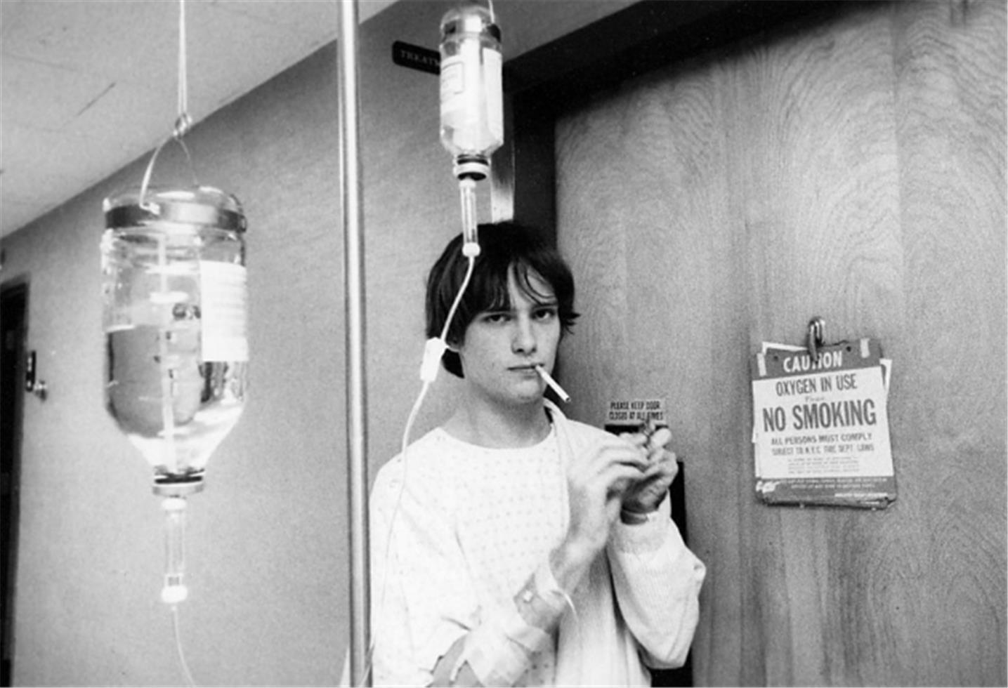 David Godlis Black and White Photograph - Richard Lloyd, Television, Hospital, NYC, 1977