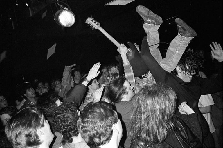 JJ Gonson Black and White Photograph - Kurt Cobain, Nirvana, Cambridge, MA, 1990
