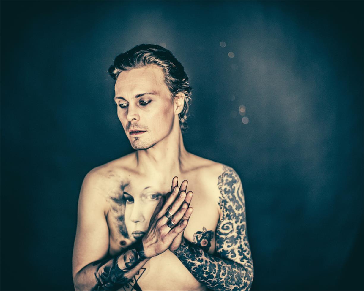 Ville Juurikkala Portrait Photograph - Ville Valo, HIM, Knowing Me Knowing You" Music Video Shoot, Helsinki, 2016