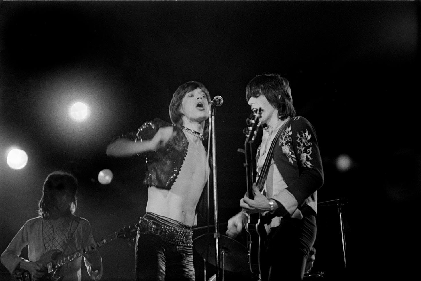John Rettie Black and White Photograph - The Rolling Stones - Leeds - 1971