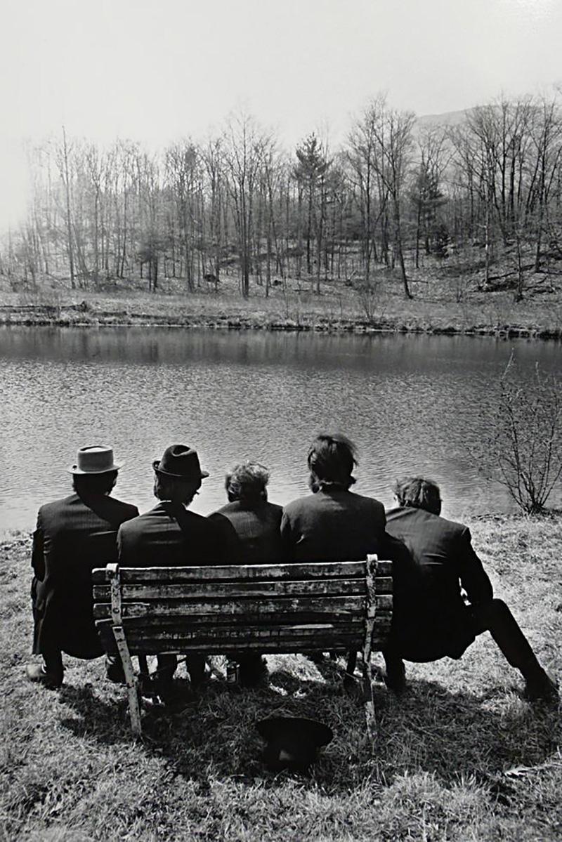 Elliott Landy Black and White Photograph - The Band, West Saugerties, NY 1968