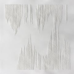 Minimalist Abstract Contemporary Dry Point On Paper "Square" #1