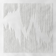 Minimalist Abstract Contemporary Dry Point On Paper "Square" #2