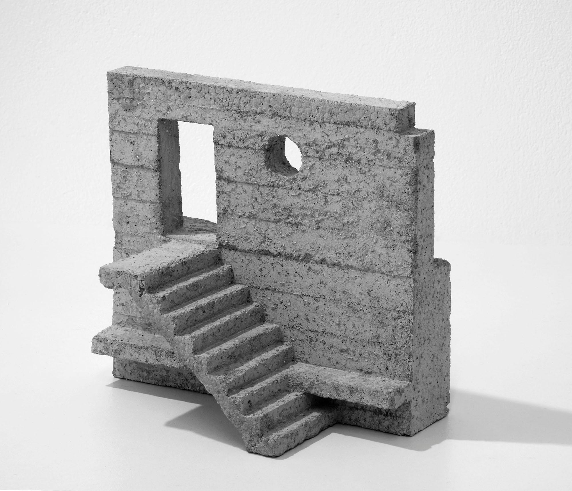 Alice & Mattia Abstract Sculpture - Minimalist Abstract Contemporary Sculpture In Concrete "Passage" 2019