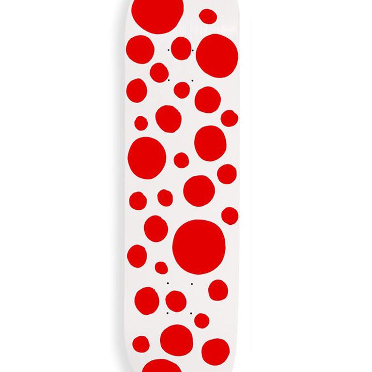Yayoi Kusama - DOTS OBSESSION: Red Big Dots Skate set Yellow Conceptual Pop Art For Sale 3