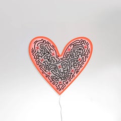 AFTER KEITH HARING - Dance Love YP x Keith Haring Design lampe LED néon. Pop Art