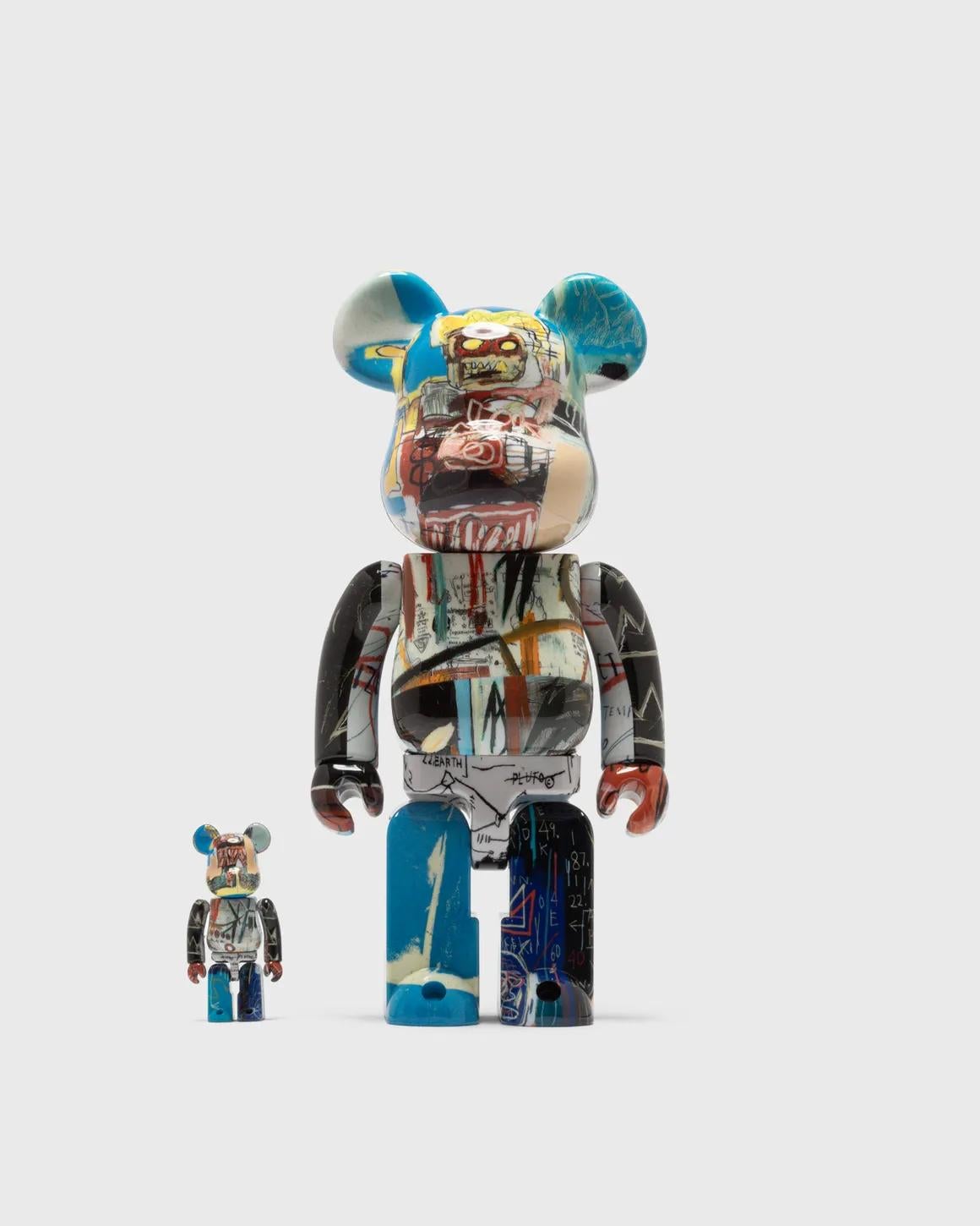 BEARBRICK BASQUIAT SPECIAL 400% & 100% Medicom Toy Japan Vinyl Figur Pop Art 2
