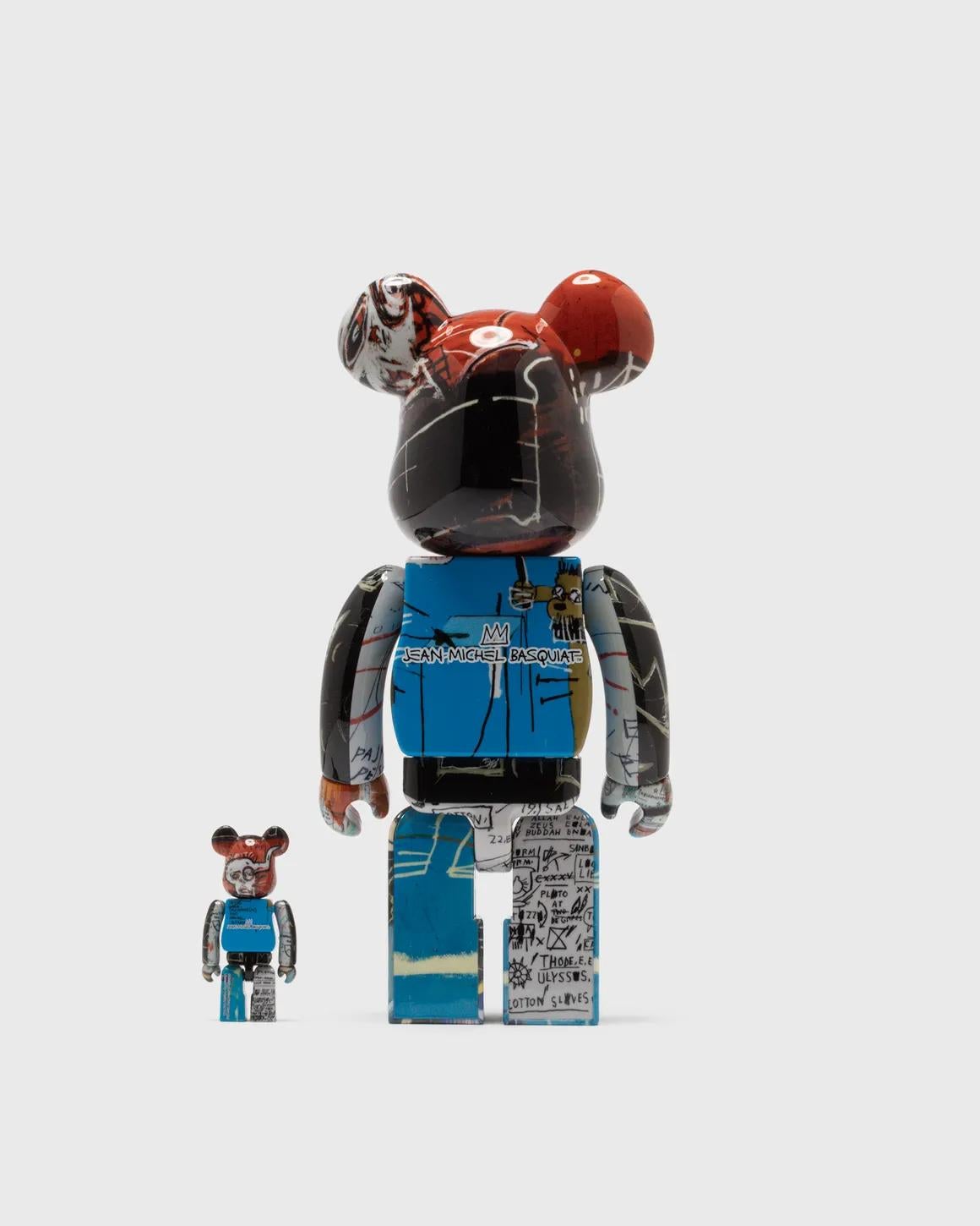 BEARBRICK BASQUIAT SPECIAL 400% & 100% Medicom Toy Japan Vinyl Figur Pop Art 3