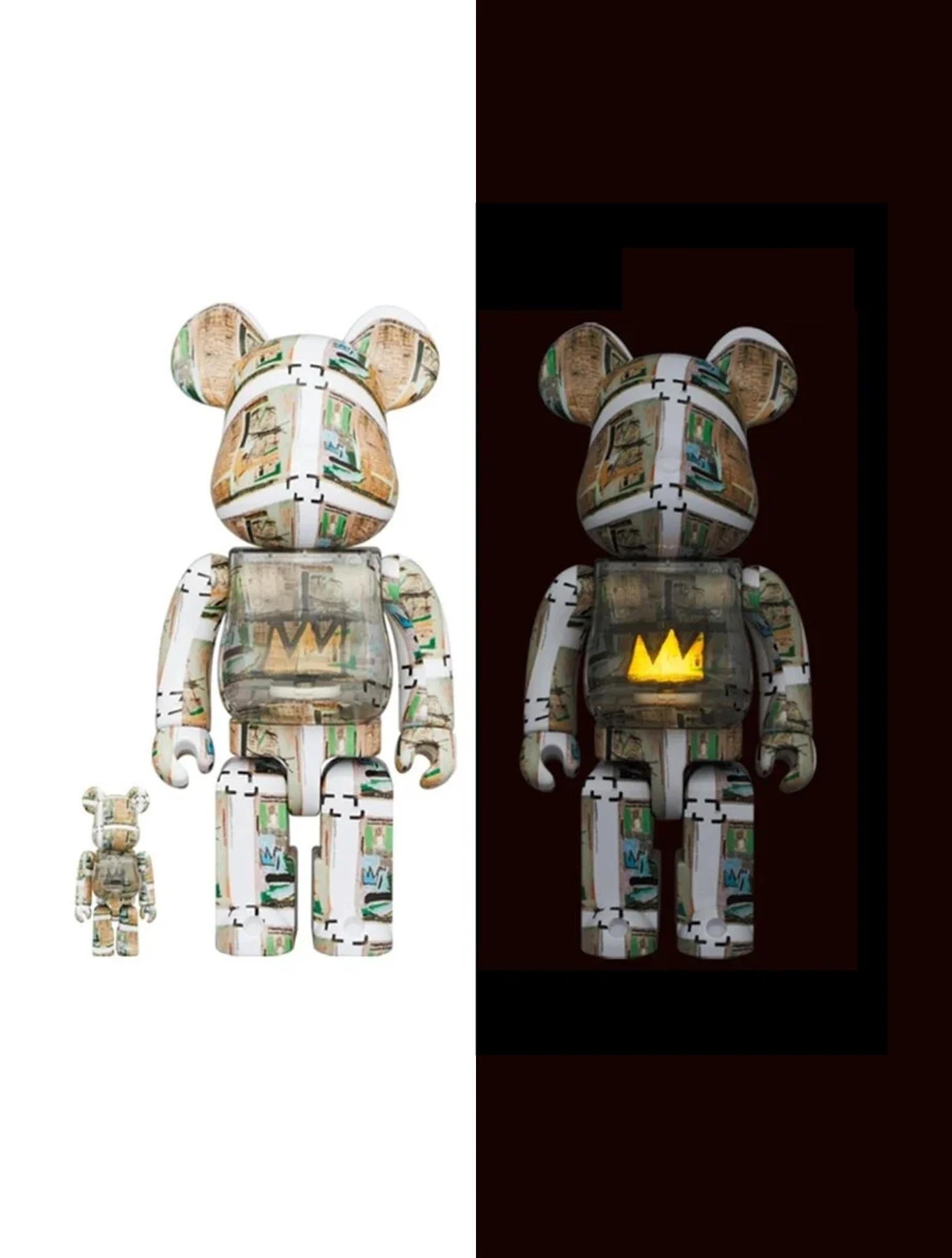 BEARBRICK - Jean-Michel Basquiat King Placer 400% & 100%
Fecha de creación: 2023
Medio: Figura de vinilo
Edición: Abierto
Tamaño: 28 x 10 x 10 cm
Estado: En perfecto estado, dentro de su embalaje original
Observaciones:
Figura de vinilo publicada en