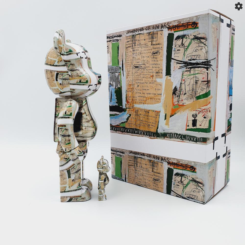 BEARBRICK BASQUIAT REY PLACER 400% y 100% Medicom Toy Japón Figura de vinilo 2