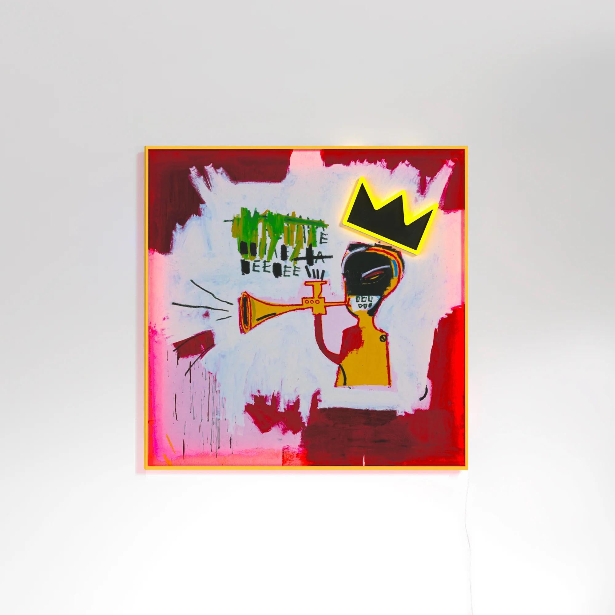 Jean-Michel BASQUIAT - Trumpet Painting YP x JM Basquiat Design Neon LED Lamp