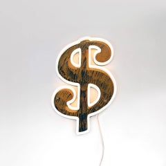 AFTER ANDY WARHOL - Dollar Sign YP x Andy Warhol. Design Neon LED Lamp. Pop Art