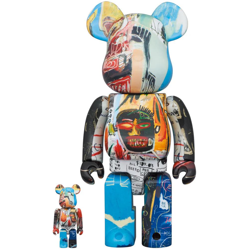 BEARBRICK BASQUIAT SPECIAL 400% & 100% Medicom Toy Japan Vinyl Figur Pop Art